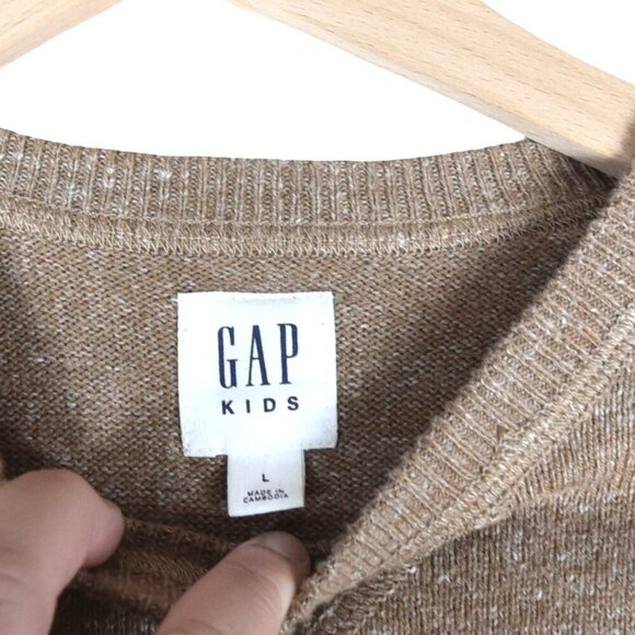 GAP Kids Brown Marled Crewneck Pullover Sweater Size L (10-11 Years) - Picture 6 of 7
